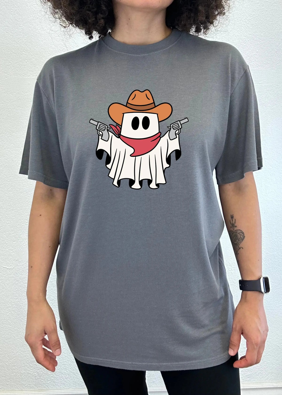 Cowboy Ghost Unisex Bamboo Viscose/Organic Cotton Short Sleeve Graphic T-Shirt Spun Bamboo
