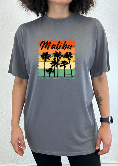 Malibu Unisex Bamboo Viscose/Organic Cotton Short Sleeve Graphic T-Shirt Spun Bamboo