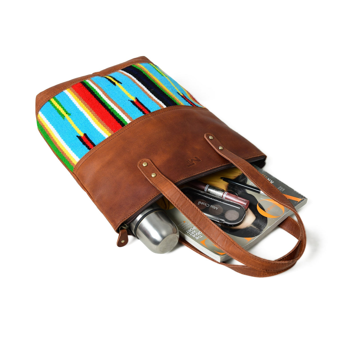 Multicoloured Leather Tote Bag Classy Leather Bags