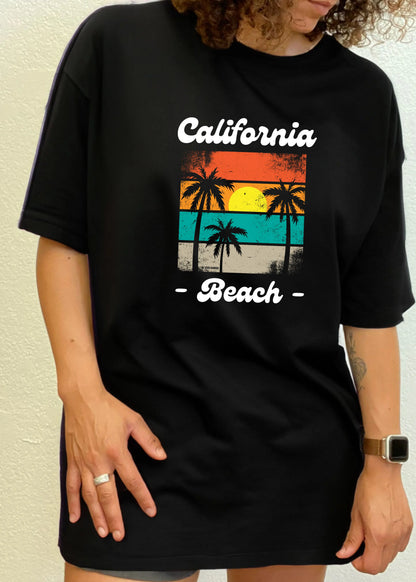 California Beach Unisex Bamboo Viscose/Organic Cotton Short Sleeve Graphic T-Shirt Spun Bamboo