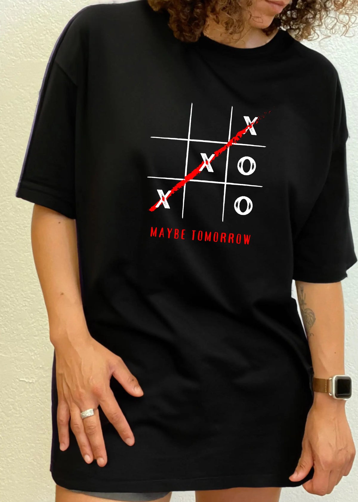 Maybe Tomorrow Unisex Bamboo/Cotton Graphic T-Shirt Spun Bamboo