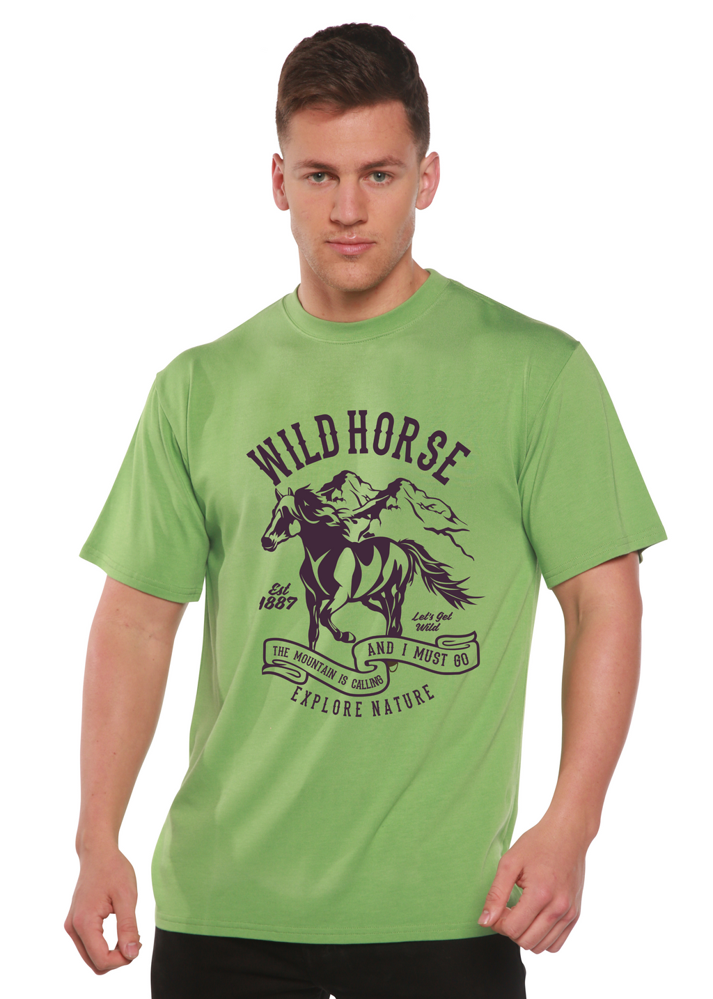 Wild Horse Spun Bamboo® Men's Bamboo Viscose/Organic Cotton Short Sleeve Graphic T-Shirt Spun Bamboo