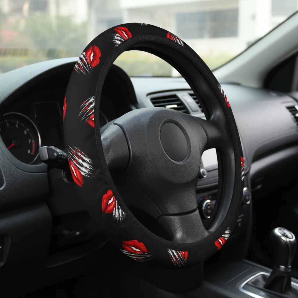 Kiss & Claw Steering Wheel Cover – Sassy Red Lip Grip Cover EpiAl's Shop