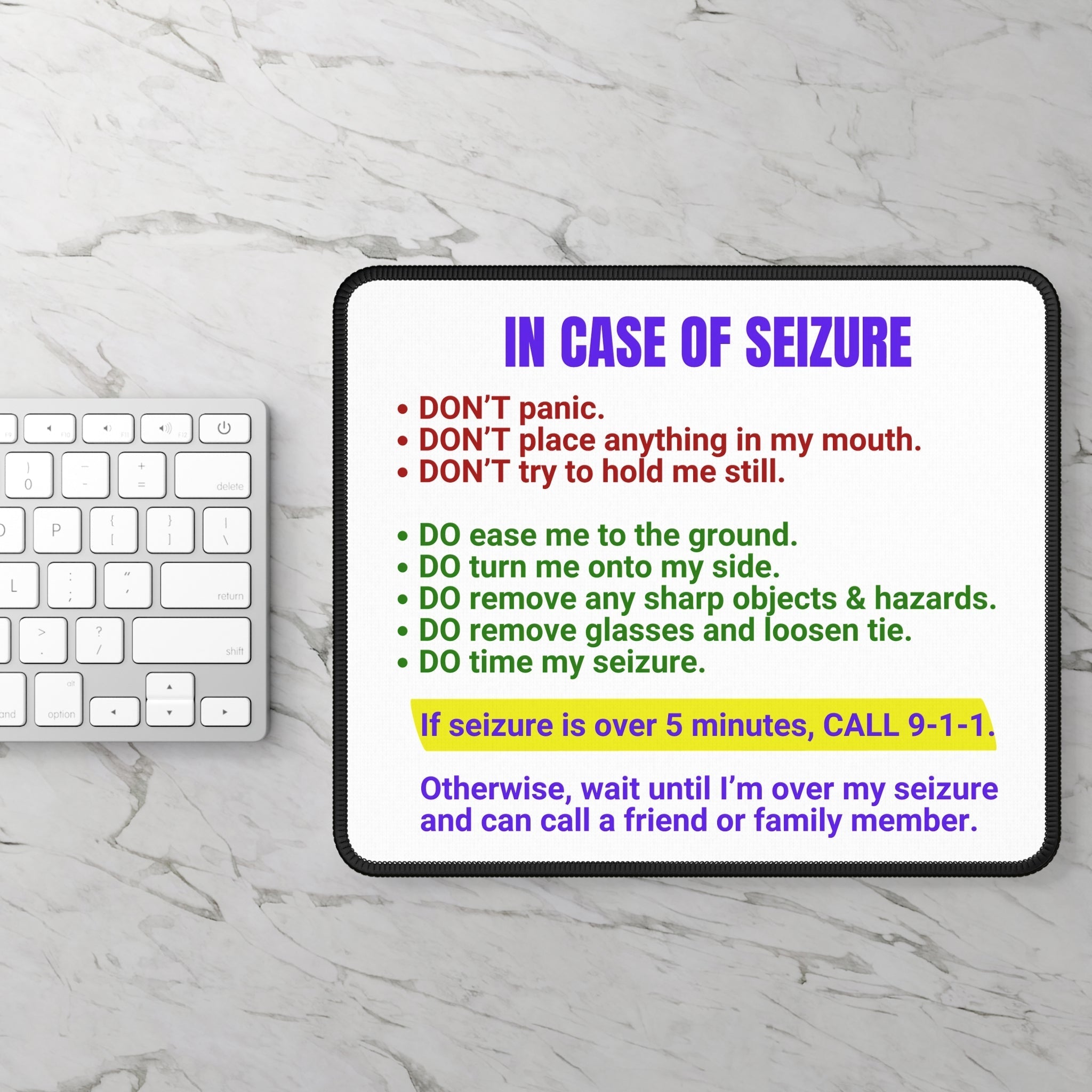 In Case of Seizure Gaming Mouse Pad EpiAl's Shop