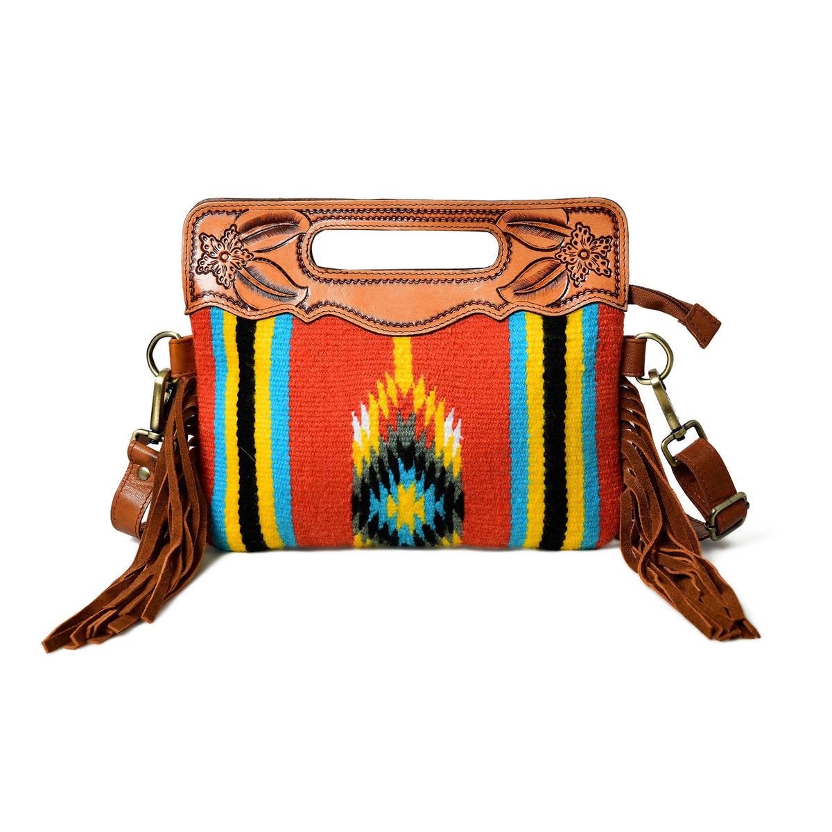 Western Leather Clutch Tooling Purse Classy Leather Bags