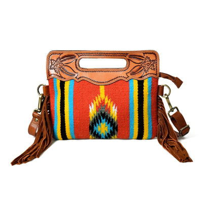 Western Leather Clutch Tooling Purse Classy Leather Bags