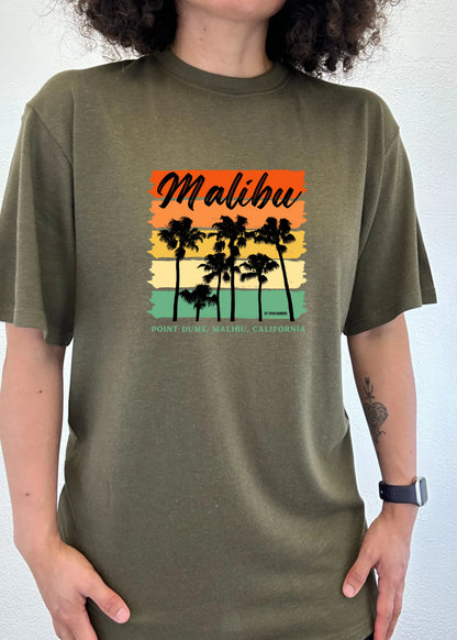 Malibu Unisex Bamboo Viscose/Organic Cotton Short Sleeve Graphic T-Shirt Spun Bamboo