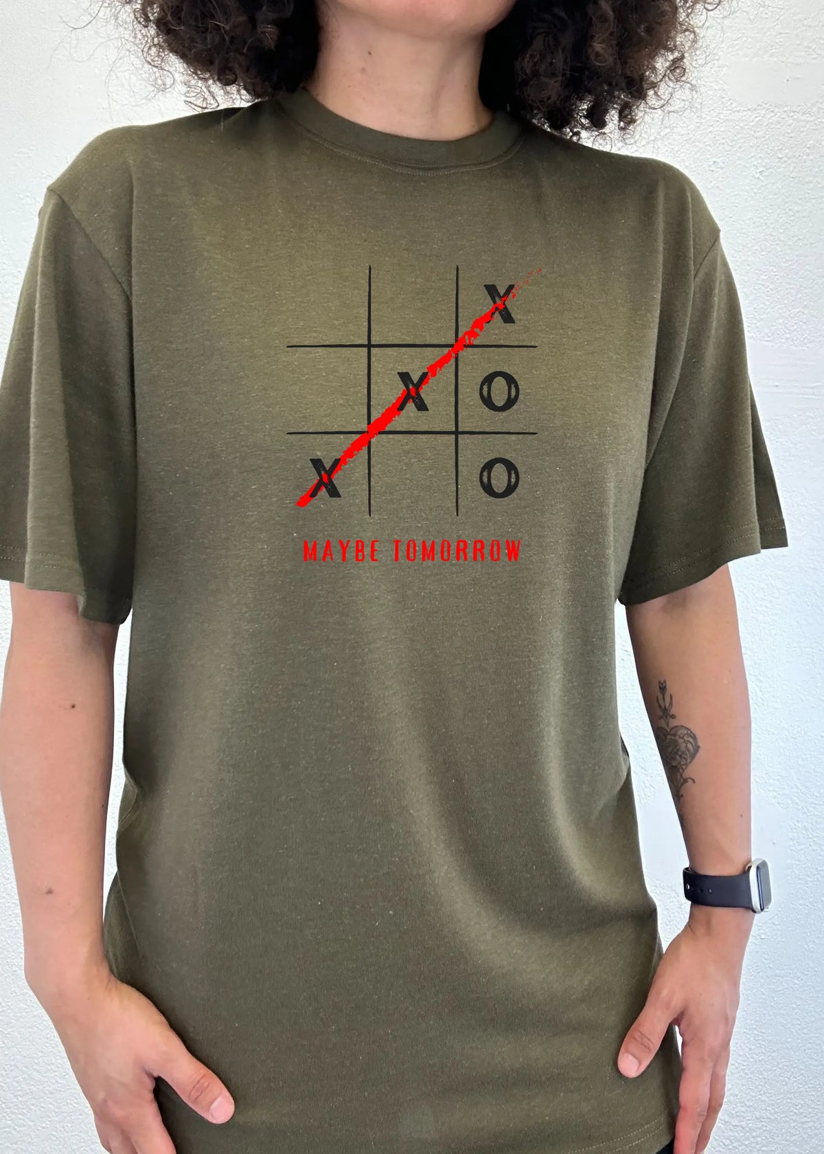 Maybe Tomorrow Unisex Bamboo/Cotton Graphic T-Shirt Spun Bamboo