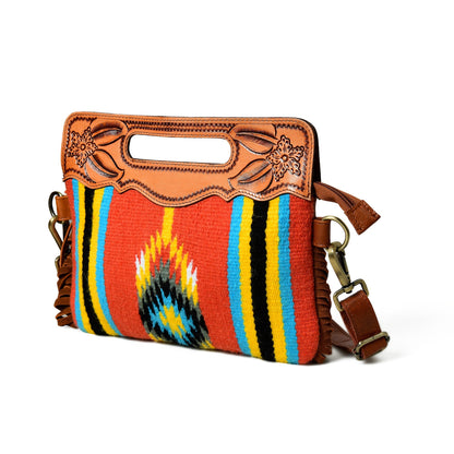 Western Leather Clutch Tooling Purse Classy Leather Bags