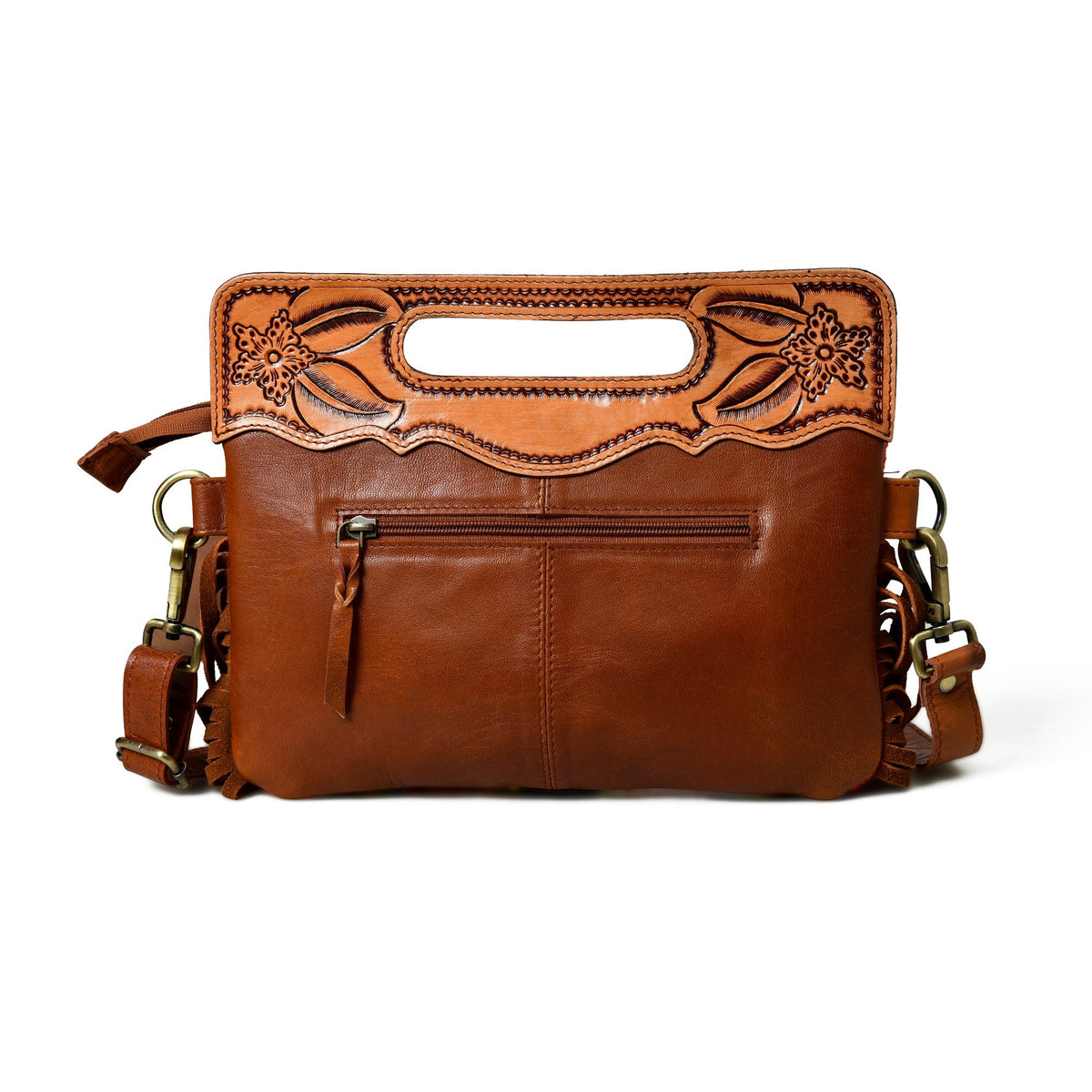Western Leather Clutch Tooling Purse Classy Leather Bags