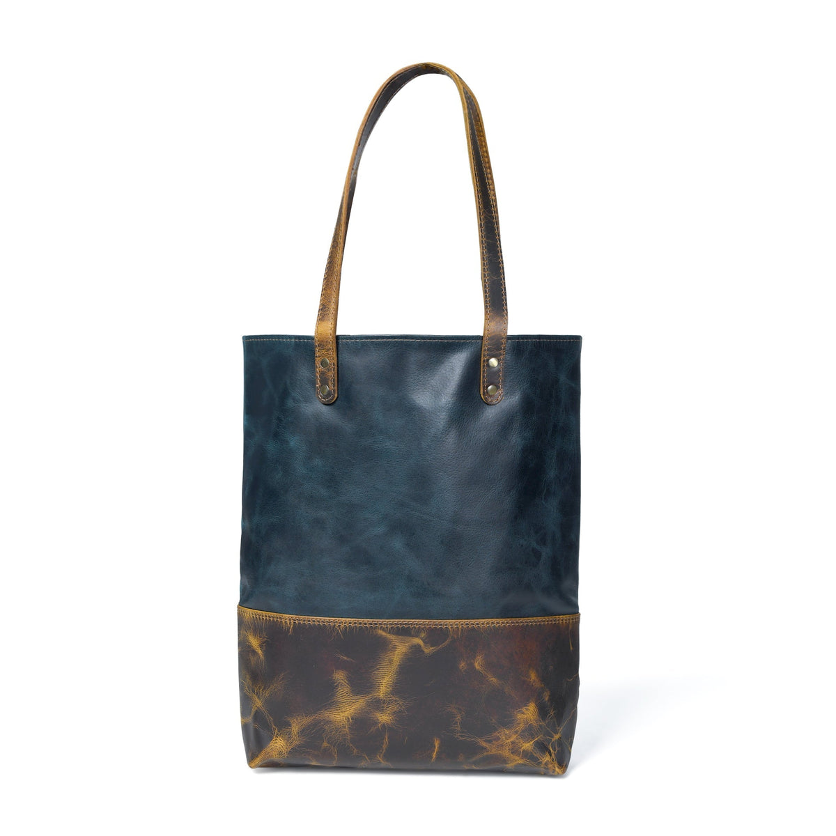 Blue Women's Leather Tote Classy Leather Bags