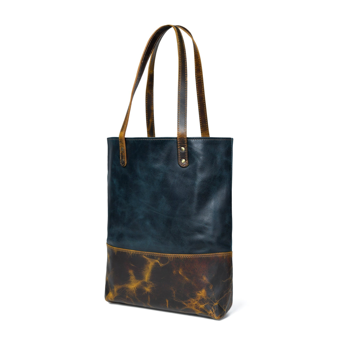 Blue Women's Leather Tote Classy Leather Bags