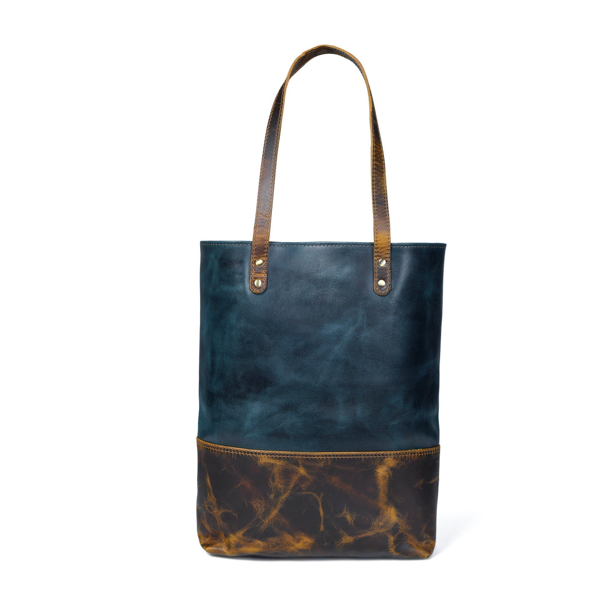 Blue Women's Leather Tote Classy Leather Bags