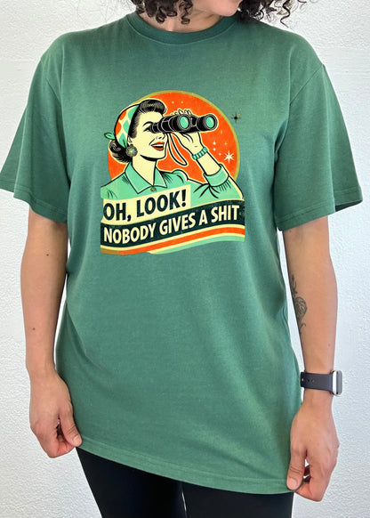 Funny Retro Woman Unisex Bamboo/Cotton Graphic T-Shirt Spun Bamboo