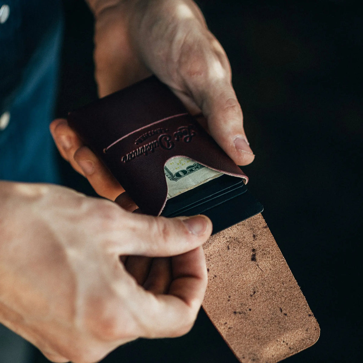 The Mini Franklin – Burgundy Lost Dutchman Leather