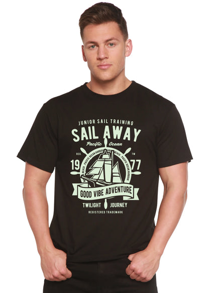 Sail Away Spun Bamboo® Men's Bamboo Viscose/Organic Cotton Short Sleeve Graphic T-Shirt Spun Bamboo