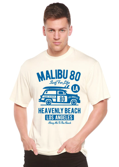 Malibu 80 Men's Bamboo Viscose/Organic Cotton Short Sleeve Graphic T-Shirt Spun Bamboo