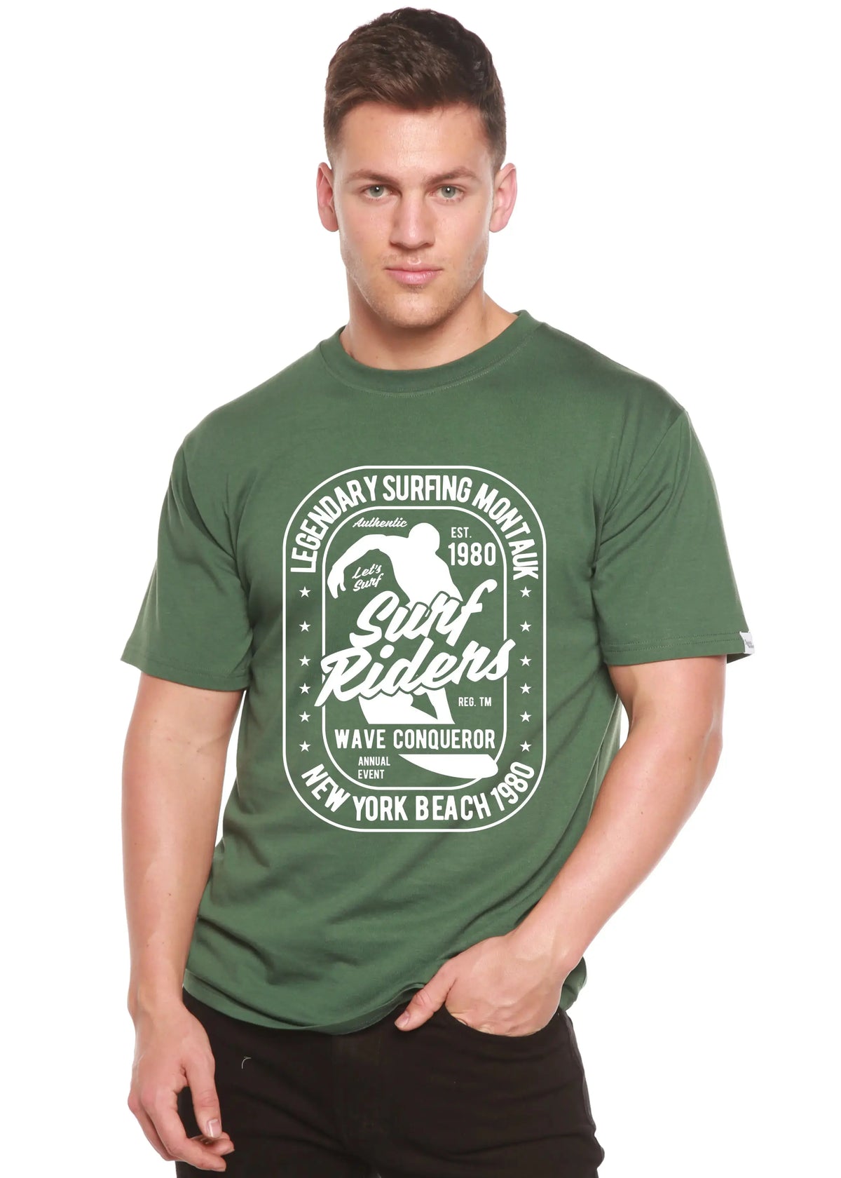 Surf Rider Spun Bamboo® Men's Bamboo Viscose/Organic Cotton Short Sleeve Graphic T-Shirt Spun Bamboo