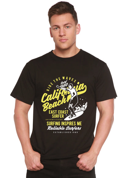 Ride The Waves Spun Bamboo® Men's Bamboo Viscose/Organic Cotton Short Sleeve Graphic T-Shirt Spun Bamboo