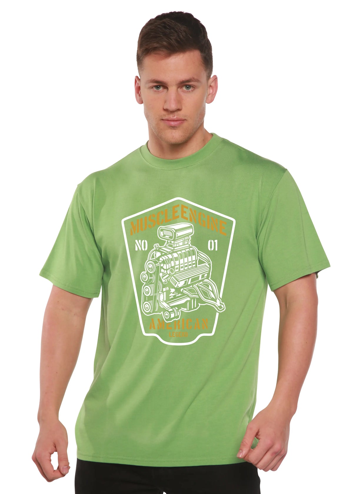 Muscle Engine Spun Bamboo® Men's Bamboo Viscose/Organic Cotton Short Sleeve Graphic T-Shirt Spun Bamboo