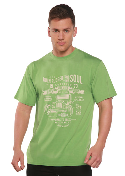 Burn Rubber Men's Bamboo Viscose/Organic Cotton Short Sleeve Graphic T-Shirt Spun Bamboo