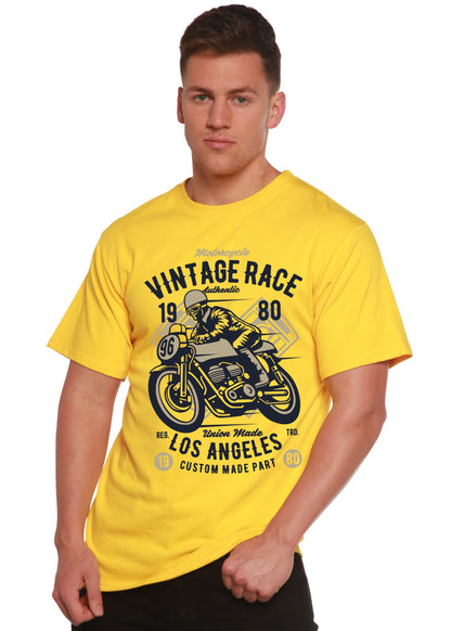 Vintage Race Spun Bamboo® Men's Bamboo Viscose/Organic Cotton Short Sleeve Graphic T-Shirt Spun Bamboo