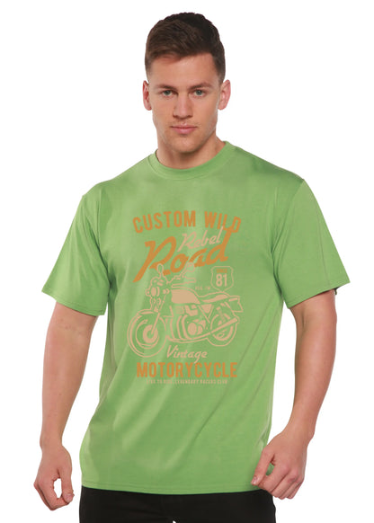 Custom Wild Men's Bamboo Viscose/Organic Cotton Short Sleeve Graphic T-Shirt Spun Bamboo