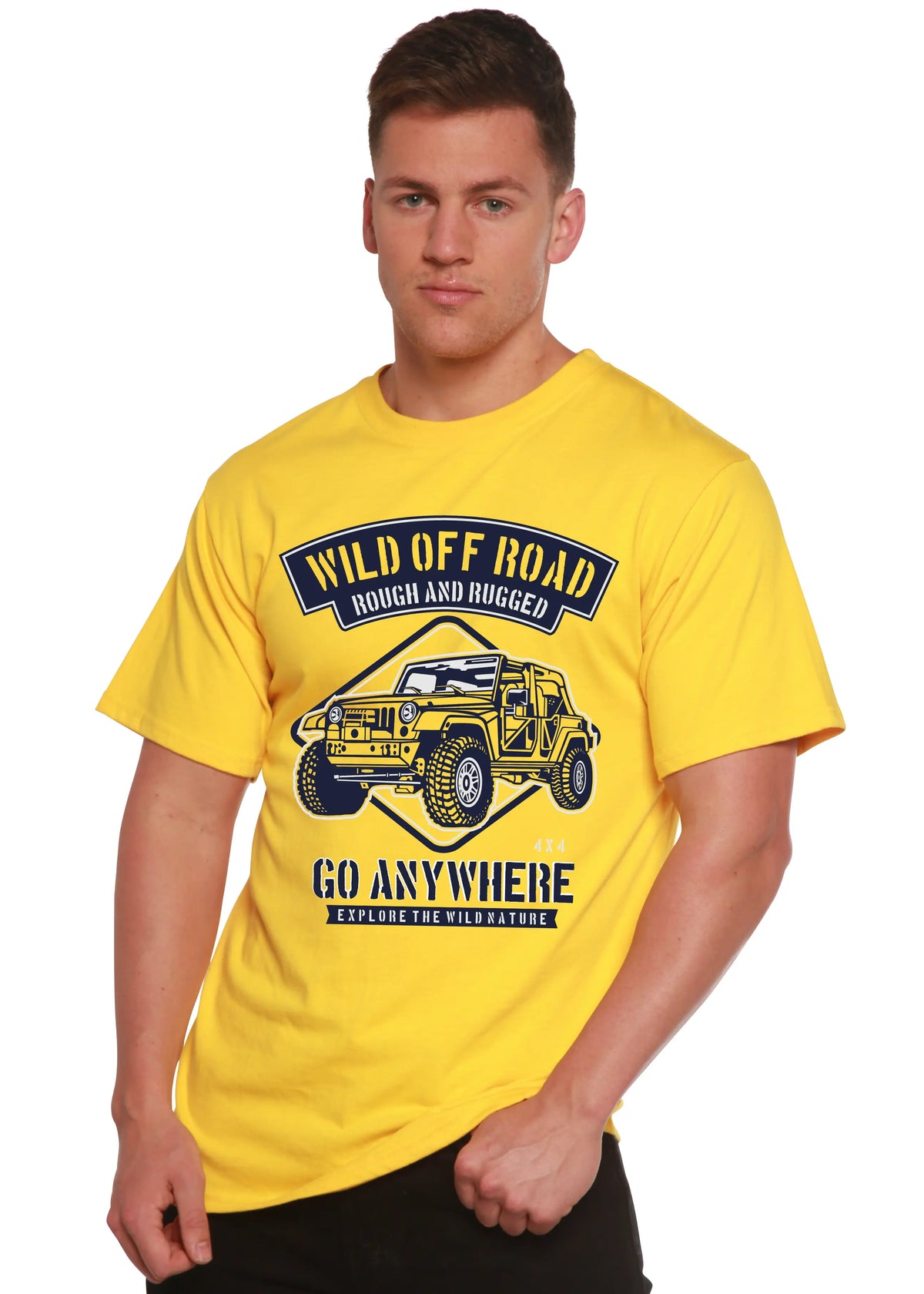 Wild Off Road Spun Bamboo® Men's Bamboo Viscose/Organic Cotton Short Sleeve Graphic T-Shirt Spun Bamboo