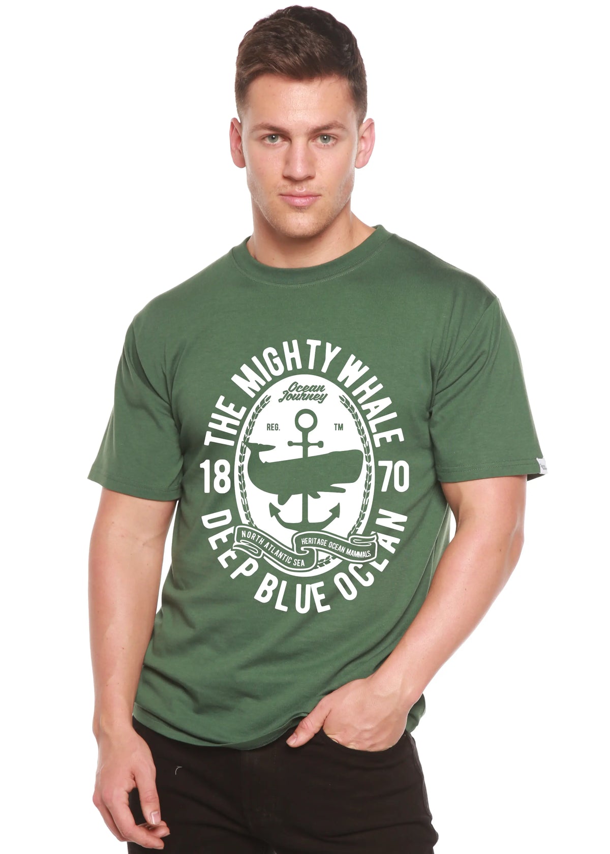 The Mighty Spun Bamboo® Men's Bamboo Viscose/Organic Cotton Short Sleeve Graphic T-Shirt Spun Bamboo