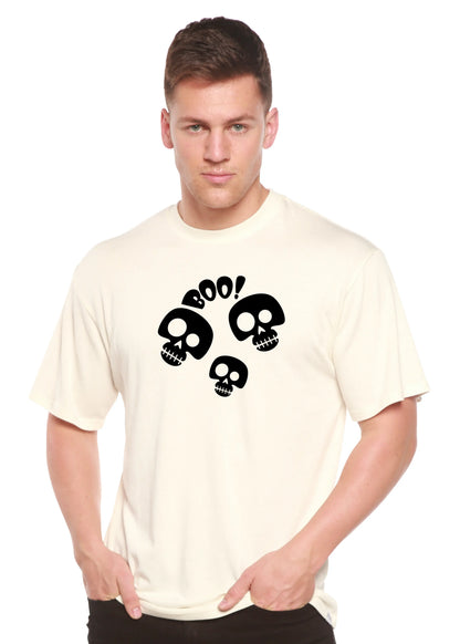 Halloween Boo Unisex Bamboo Viscose/Organic Cotton Short Sleeve Graphic T-Shirt Spun Bamboo