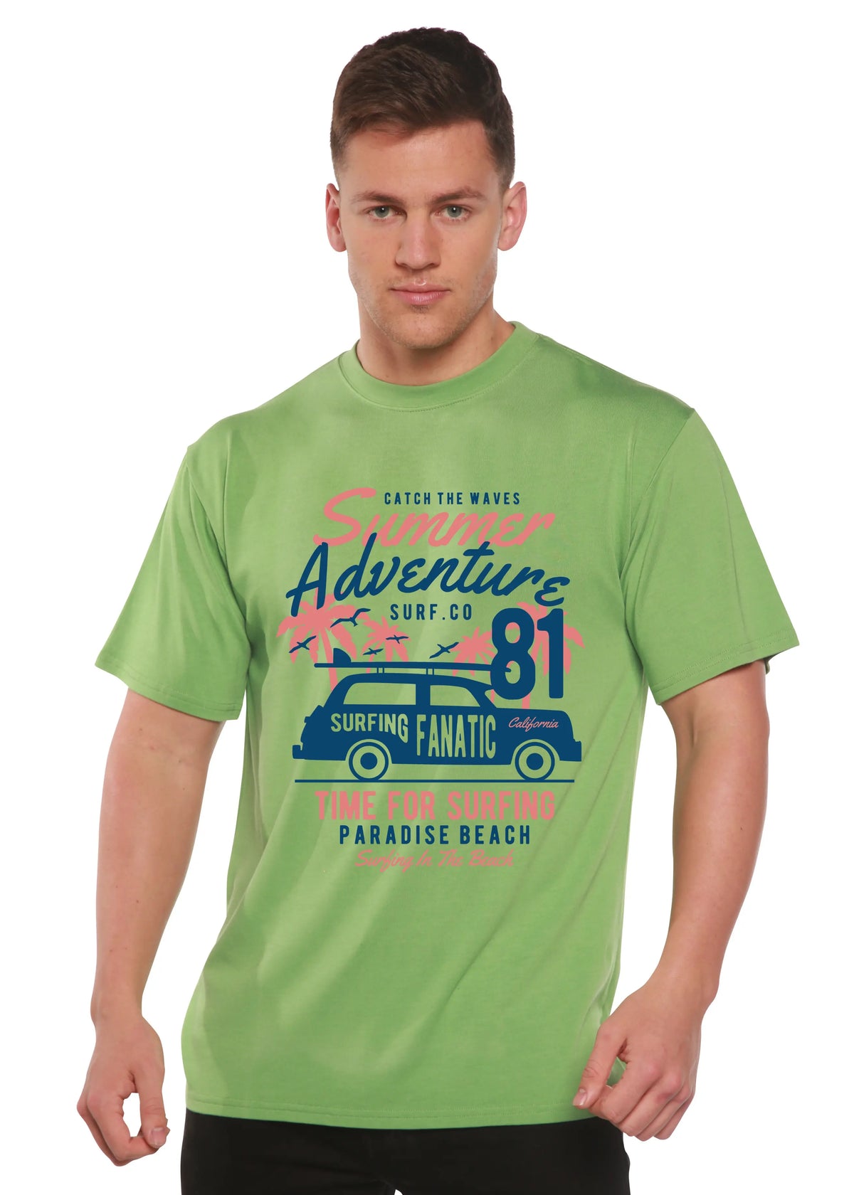 Sammer Adventure Spun Bamboo® Men's Bamboo Viscose/Organic Cotton Short Sleeve Graphic T-Shirt Spun Bamboo