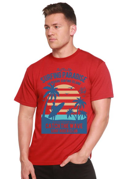 Surfing Paradis Spun Bamboo® Men's Bamboo Viscose/Organic Cotton Short Sleeve Graphic T-Shirt Spun Bamboo