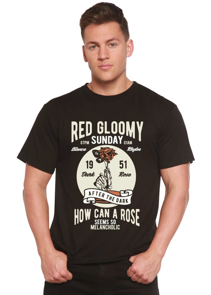 Red Gloomy Spun Bamboo® Men's Bamboo Viscose/Organic Cotton Short Sleeve Graphic T-Shirt Spun Bamboo