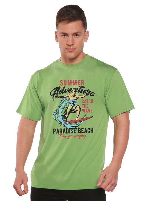 Catch The Wave Men's Bamboo Viscose/Organic Cotton Short Sleeve Graphic T-Shirt Spun Bamboo