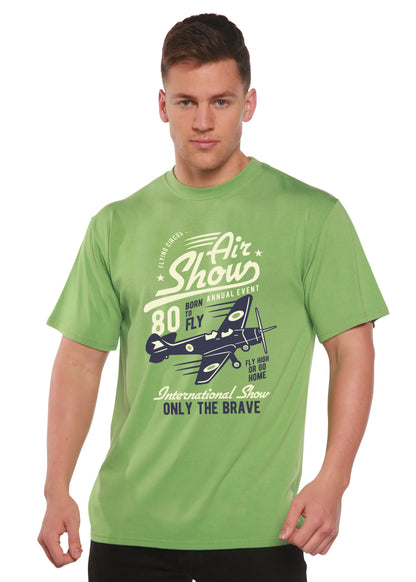 Air Show Men's Bamboo Viscose/Organic Cotton Short Sleeve Graphic T-Shirt Spun Bamboo