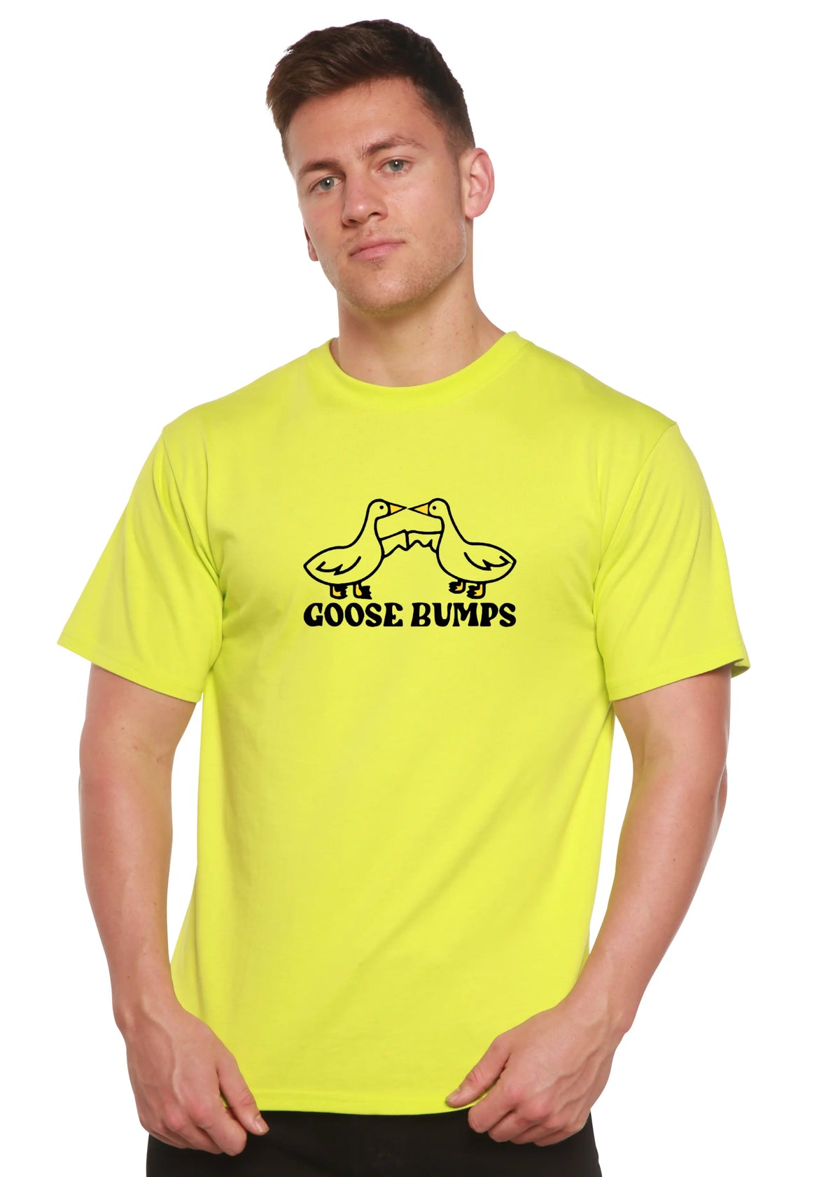 Goose Bumps Men's Bamboo Viscose/Organic Cotton Short Sleeve Graphic T-Shirt Spun Bamboo