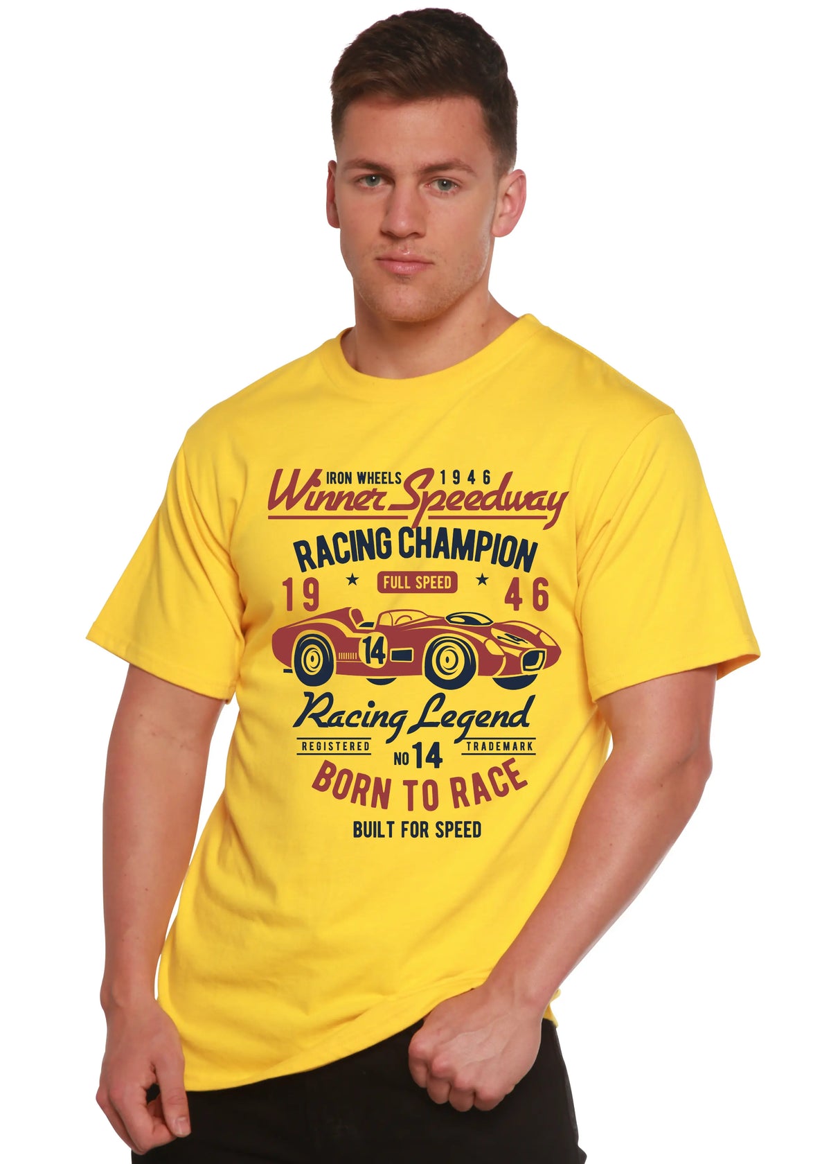 Winner Speedway Spun Bamboo® Men's Bamboo Viscose/Organic Cotton Short Sleeve Graphic T-Shirt Spun Bamboo
