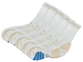 High Performance Crew Bamboo Viscose Socks Unisex White Color - 5-pack Spun Bamboo