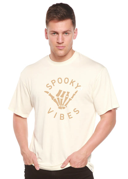 Spooky Vibes Men's Bamboo Viscose/Organic Cotton Short Sleeve Graphic T-Shirt Spun Bamboo