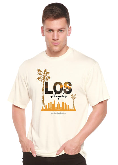 Los Angeles Unisex Bamboo Viscose/Organic Cotton Short Sleeve Graphic T-Shirt Spun Bamboo