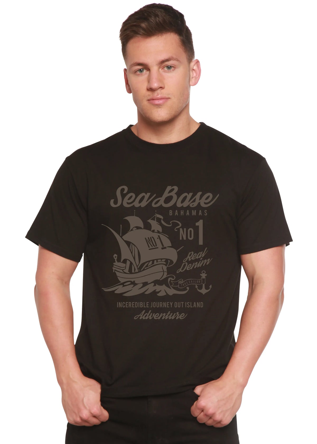 Sea Base Spun Bamboo® Men's Bamboo Viscose/Organic Cotton Short Sleeve Graphic T-Shirt Spun Bamboo