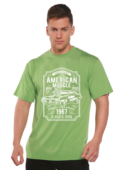 American Muscle Men's Bamboo Viscose/Organic Cotton Short Sleeve Graphic T-Shirt Spun Bamboo
