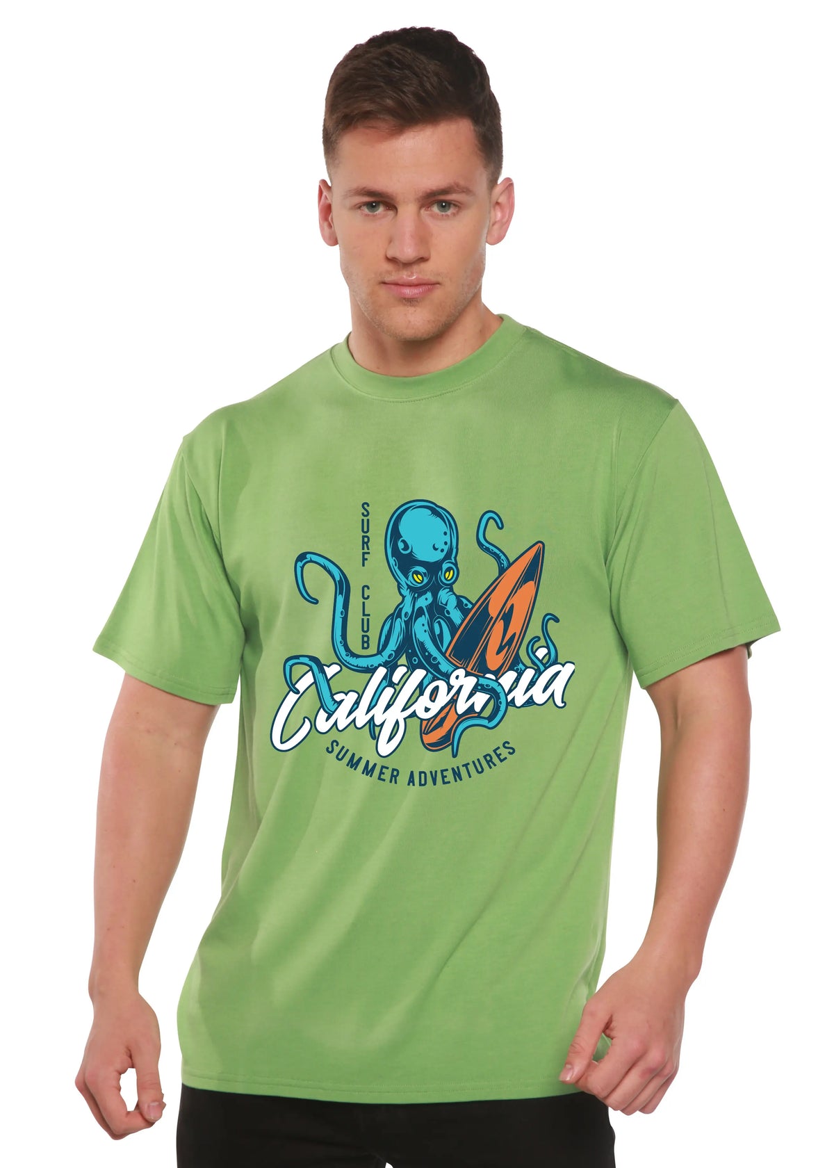 California Summer Adventures Men's Bamboo Viscose/Organic Cotton Short Sleeve Graphic T-Shirt Spun Bamboo