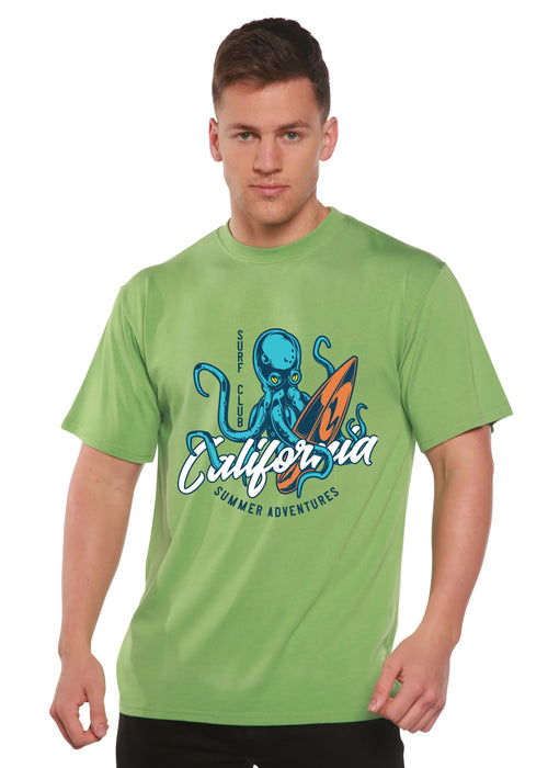 California Summer Adventures Men's Bamboo Viscose/Organic Cotton Short Sleeve Graphic T-Shirt Spun Bamboo