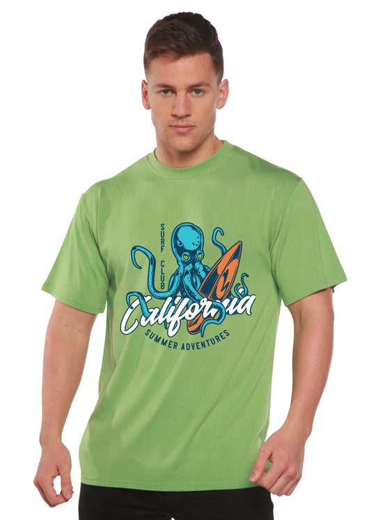 California Summer Adventures Men's Bamboo Viscose/Organic Cotton Short Sleeve Graphic T-Shirt Spun Bamboo