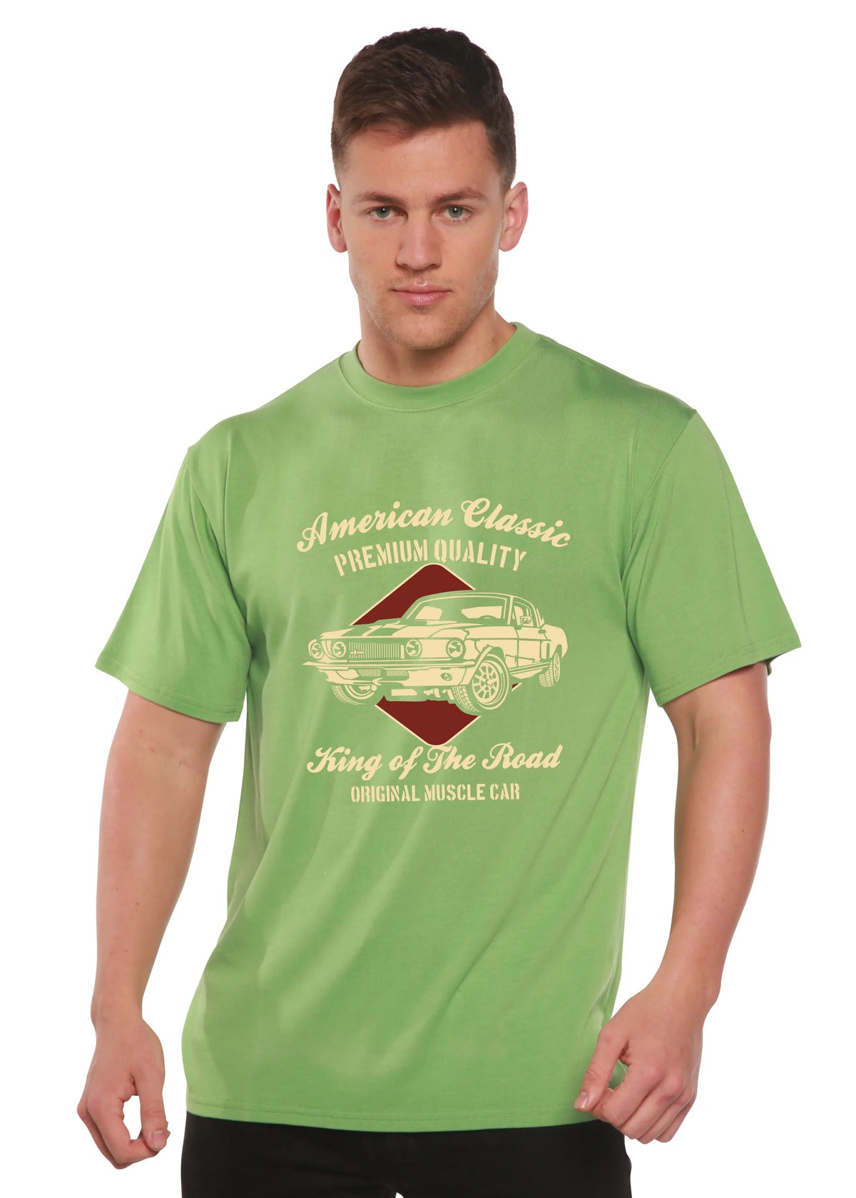 American Classic Men's Bamboo Viscose/Organic Cotton Short Sleeve Graphic T-Shirt Spun Bamboo