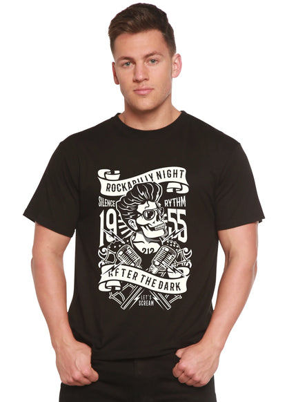Rockabilly Night Spun Bamboo® Men's Bamboo Viscose/Organic Cotton Short Sleeve Graphic T-Shirt Spun Bamboo