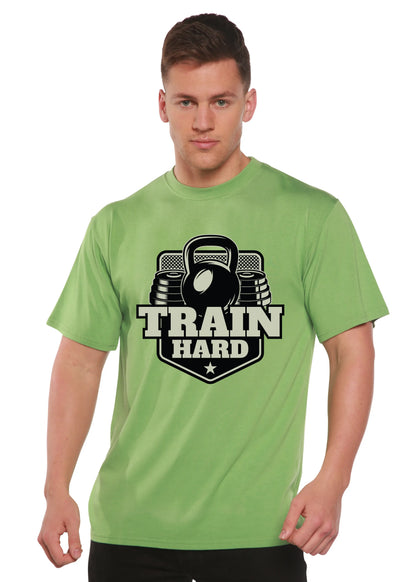 Train Hard Men's Bamboo Viscose/Organic Cotton Short Sleeve Graphic T-Shirt Spun Bamboo