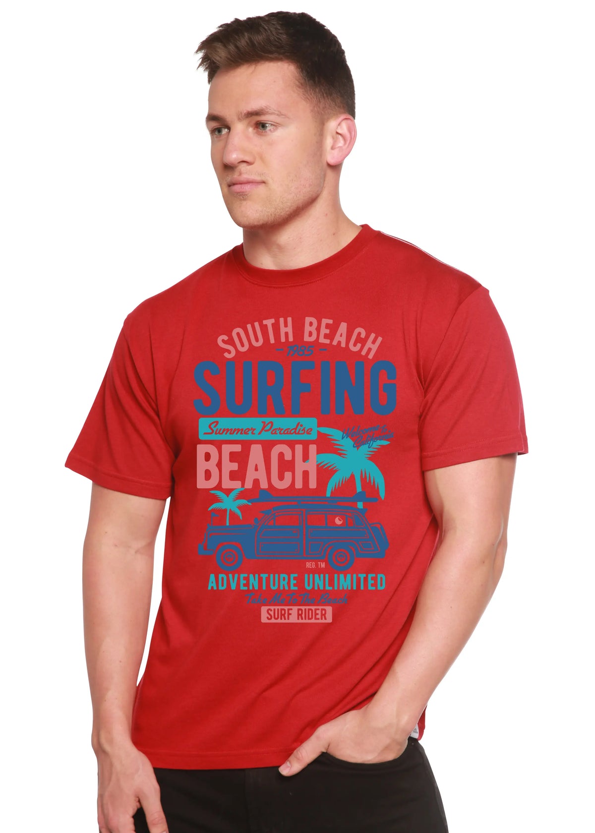 South Beach Spun Bamboo® Men's Bamboo Viscose/Organic Cotton Short Sleeve Graphic T-Shirt Spun Bamboo