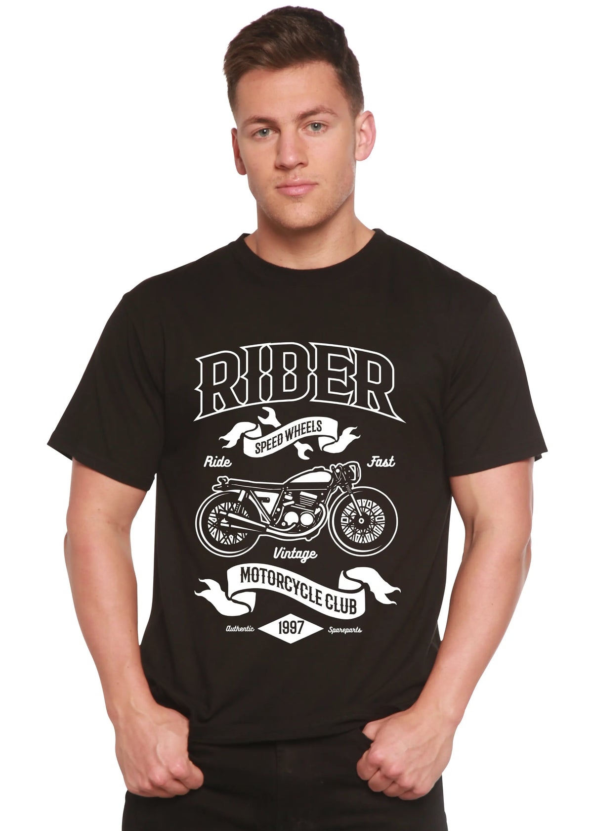 Rider Spun Bamboo® Men's Bamboo Viscose/Organic Cotton Short Sleeve Graphic T-Shirt Spun Bamboo